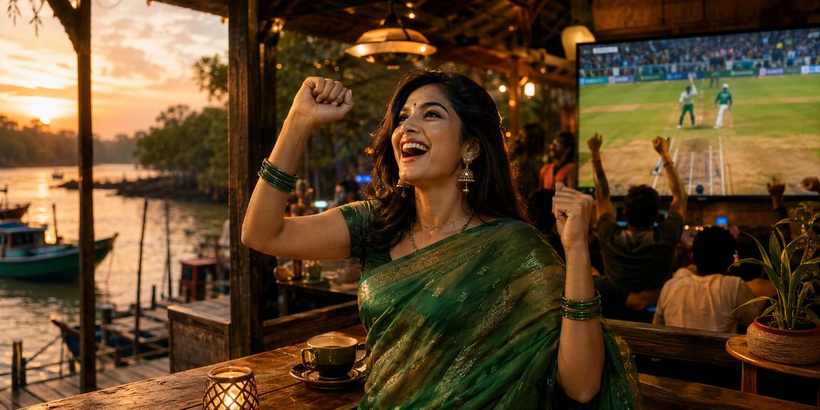 খুলনায় শাড়ি পরা নারী ক্রিকেট বেটিং ও 1206 প্ল্যাটফর্ম ব্যবহার করছেন